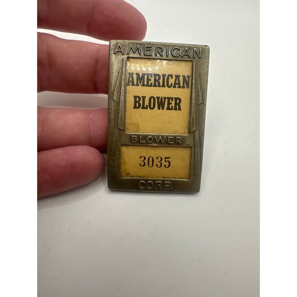 American Blower Corp 3035 Vintage Metal Badge Pin Collectible Memorabilia